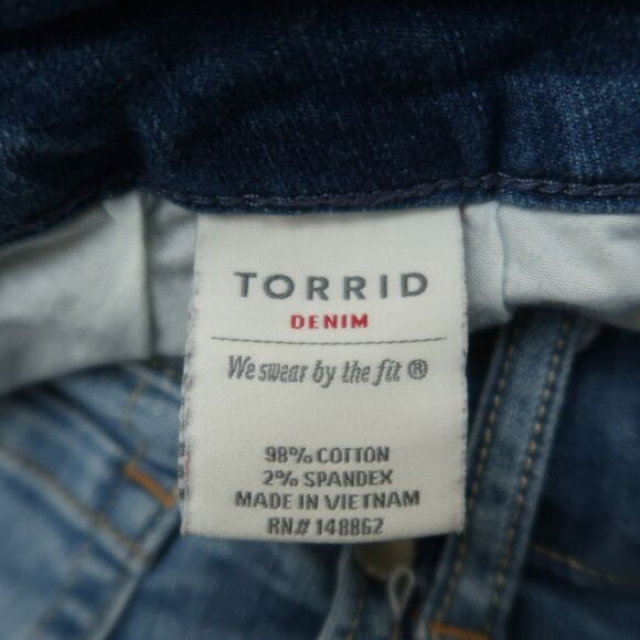 Torrid Jeans Women's Size 24R Blue High-Rise Skinny Denim 31" Inseam Stretch - Picture 10 of 16
